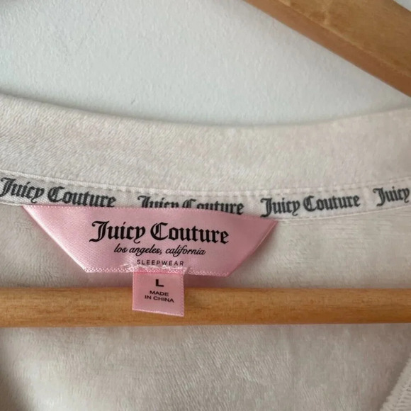 Juicy Couture Velvet Fleece Long Sleeve Shirt and Joggers Lounge Set Size Large - Picture 4 of 7